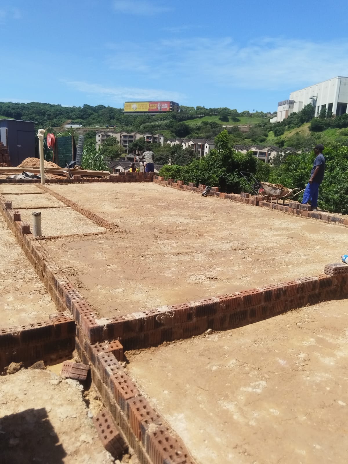 Foundation slab during the property build