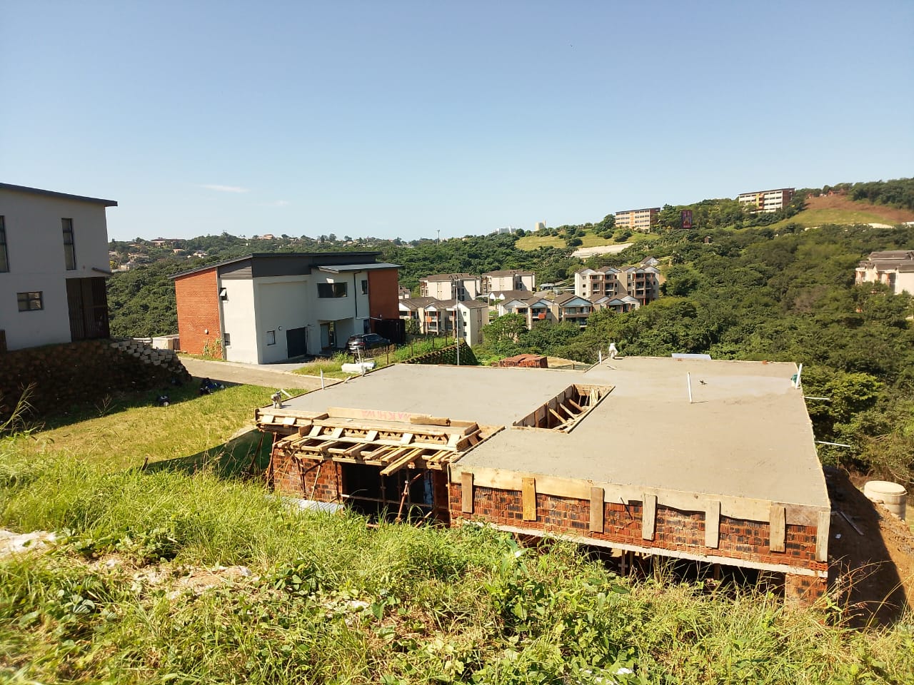 Foundation and formwork on the site