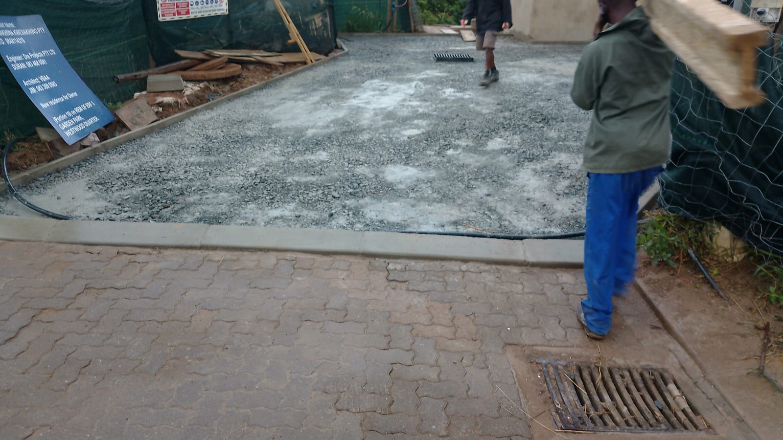 Paving work outside the property