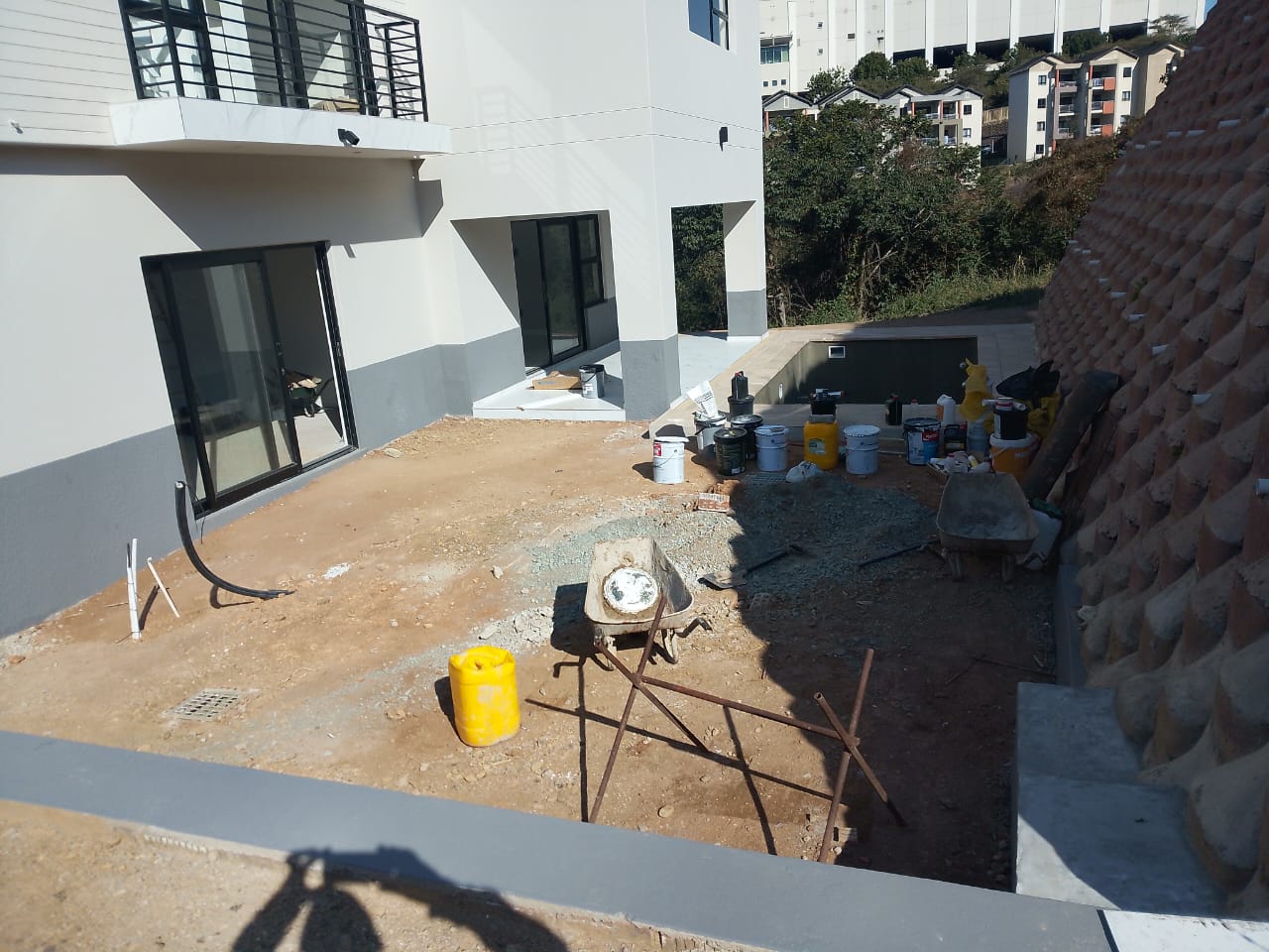 Courtyard during final construction work