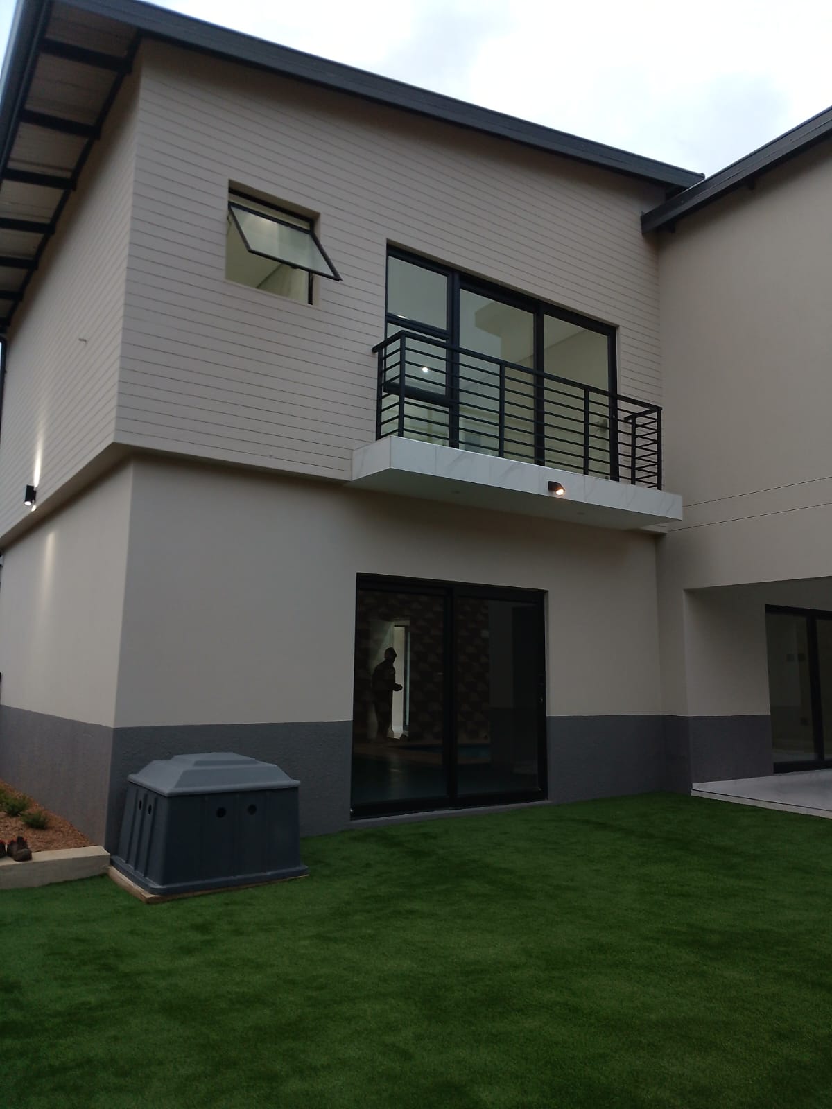 Completed rear elevation of the property